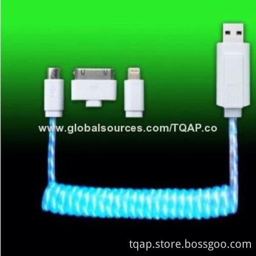 LED Flashlight (3 Fiber Wires) USB Cables, 1.0m Length